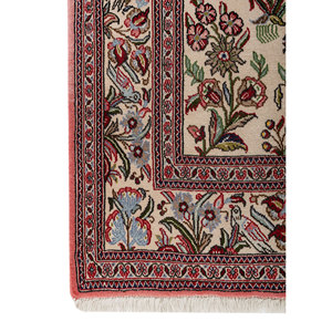 Tapis en laine noués à la main Aalam, motif floral rose et violet, pour la décoration du salon ou du couloir des adolescents, rectangle 9x12 - Pae-6442 - Product Image 4
