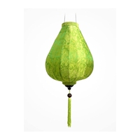Lanterne en soie PRÊTE À EXPÉDIER pour la décoration sur le thème oriental et récipient en tissu botanique pur pour les intérieurs de café modernes et durables