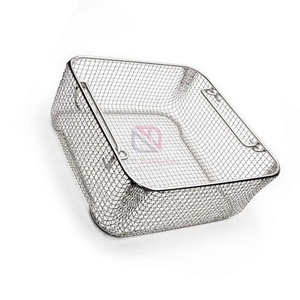 Cesta de instrumentos quirúrgicos perforados de base plana Manual de acero inoxidable duradero, almacenamiento de esterilización de alta calidad CE - Product Image 6