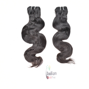 Extensiones de Cabello Humano Indio Virgen de la Mejor Calidad 2026, Color Negro, Sin Procesamiento Químico, Ondulado Natural, Cutícula Alineada - Product Image 2
