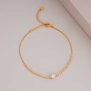 92.5 <b>Silver</b> <b>Bracelet</b> 191281 Rhodium Gold Plated 18K Gold Platinum Main Material Diamond Pearl Charms Religious Style <b>Bangles</b> - Product Image 2
