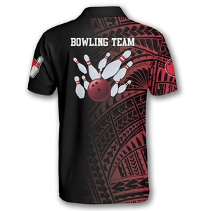 เสื้อโบว์ลิ่งสไตล์ใหม่สำหรับผู้ชายผลิตจากโพลีเอสเตอร์ระบายอากาศได้ดีและสามารถปรับแต่งทีมได้ - Product Image 6