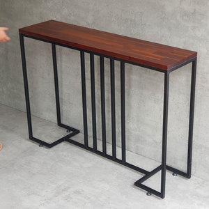 Modern Acacia Wood <b>Console</b> <b>Table</b> with Iron Legs <b>for</b> <b>Entry</b> Villa Living Room CST046 - Product Image 2