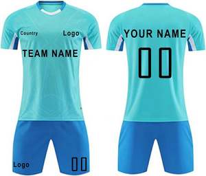 Maillot de football léger sur mesure uniforme en polyester à séchage rapide avec tissu évacuant l'humidité pour les joueurs de football - Product Image 1