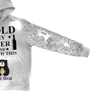 Sweat à capuche homme hiver 500 g/m² en molleton épais de haute qualité, écoresponsable, coupe décontractée, 100 % coton brodé - Product Image 4