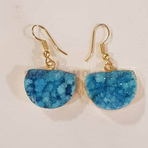 Classic Design Casual Wear Druzy Fashion Jewelry <b>Sets</b> Rough Crystal Shining Stone Party Gift Classic Fashion Statement - Product Image 6