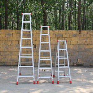 Escalera de aluminio Plegable ligera con plataforma ancha antideslizante para reparación segura del hogar, acceso de almacenamiento y limpieza - Product Image 2