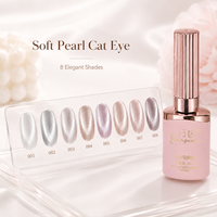Yunzuan 8 Couleurs Vernis Gel Magnétique Effet Œil de Chat Nacré Doux UV LED Soak Off Pailleté OEM ODM