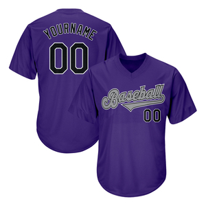 Jersey de béisbol de Venta caliente de estilo libre diseño personalizado media manga dos botones jersey de béisbol en varios colores - Product Image 4