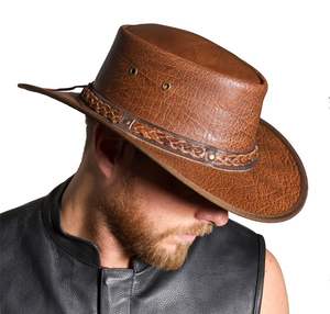 Chapeau en cuir pour homme, mode classique, chapeau en cuir véritable, meilleure qualité, logo personnalisé, couleur personnalisée, design - Product Image 1