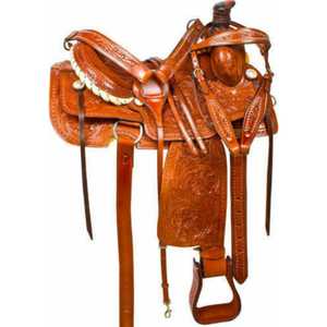 La mejor calidad Western Barrel Racing Horse Saddle Tack Western Pleasure Trail Cowboy Leather Tack Horse Barrel Saddle - Product Image 1