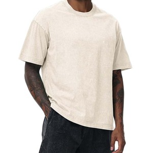 T-shirts décontractés pour hommes de qualité supérieure, en coton/polyester 100%, à motif uni, imprimé numériquement, coupe ample, tricotés - Product Image 2