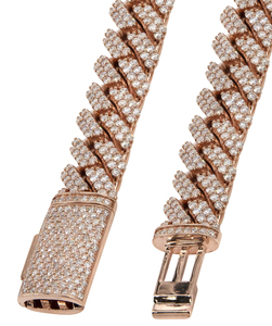 Chaîne à maillons cubains Hip Hop en argent massif 925 de 16mm plaqué or 18 carats avec testeur de passes de diamant Moissanite VVS1 clouté 16-30 pouces - Product Image 2