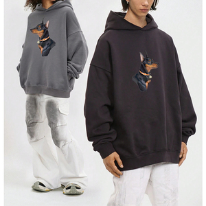 Sweat à capuche vintage de haute qualité, double couche, capuche plus grande, impression numérique sur écran, polaire, sweat à capuche pour homme - Product Image 1