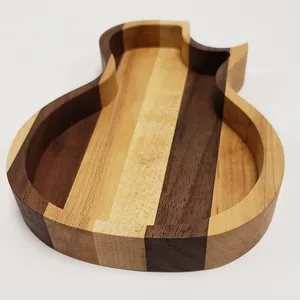 ถาดเสิร์ฟไม้สไตล์เรียบง่ายแบบปรับแต่งได้ ทำด้วยมือ เป็นมิตรกับสิ่งแวดล้อม ใช้แล้วทิ้ง ดีไซน์รูปกีตาร์ สำหรับใช้ในบ้าน ราคาดีที่สุด - Product Image 6