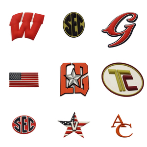 Decalcomanie personalizzate per casco 3D con <span class=keywords><strong>3m</strong></span> adesivo in PVC in gomma, adesivi per casco da Baseball Softball, Hockey, Logo sportivo - Product Image 4