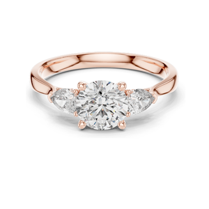 Bague de fiançailles à trois pierres en diamant de laboratoire 1,5 carat pour femme, clarté VVS-VS EF, or 18 carats, 14 carats, 10 carats et argent 925, moissanite - Product Image 1