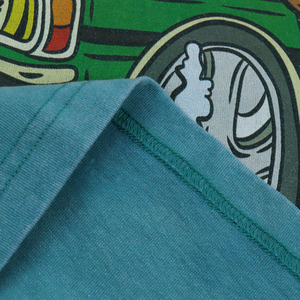 Camiseta de gran tamaño con lavado ácido en blanco al por mayor, Camiseta con estampado gráfico para hombre, camiseta Vintage desgastada a la moda - Product Image 4