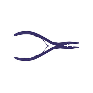 Pince à perles micro-anneau nouvellement conçue Extensions de cheveux Outils d'accessoires en acier inoxydable pré-collés avec pince à perles à deux trous - Product Image 1