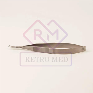 Mango plano ruso profesional curva Acero inoxidable cutícula de uñas Micro Sprina tijeras para manicura por MEDICAB INSTRUMENTS - Product Image 6