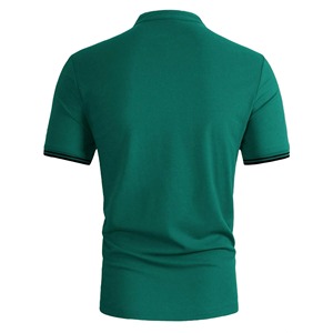 Logo personnalisé OEM Broderie Design imprimé été à manches courtes hommes couleur unie Tops populaire mode polo grande taille - Product Image 3