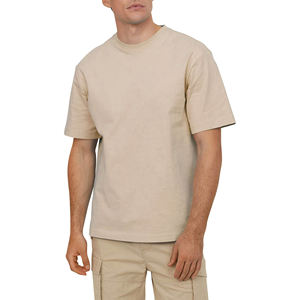 Custom Logo Plain <b>Men's</b> T-Shirts Street Fashion Half Sleeve Summer Outdoor Ringer Drop Shoulder 100% Cotton T-shirt <b>for</b> <b>men</b> - Product Image 3