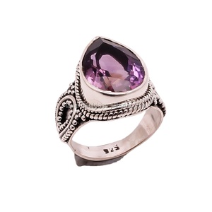 Design à la mode améthyste pierre naturelle bague de mariage en gros 925 bagues en argent sterling fournisseurs de bijoux - Product Image 1