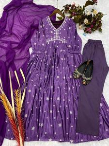 ชุดกระโปรงพิมพ์ลายดิจิตัลพิมพ์ลายลายแบบจีนมีลำดับไหมชินอนปาร์ตี้ดีไซน์พิเศษ - Product Image 6