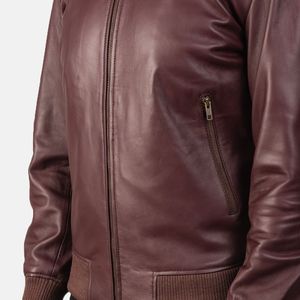 Nueva llegada estilo de tendencia Ropa popular Chaqueta de cuero transpirable para hombres Chaqueta de cuero de bajo precio más vendida para hombres - Product Image 6