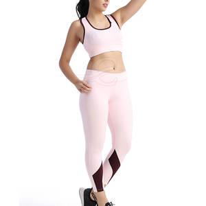 Ensemble de costume de Yoga sans couture 2 pièces de haute qualité pour femmes motif solide entraînement course à pied vêtements de Fitness grande taille vêtements de Fitness ensemble de Yoga - Product Image 5