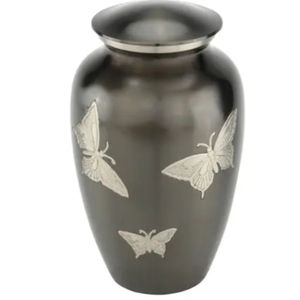 Urna conmemorativa de recuerdo con estampado de mariposa de nuevo diseño clásico, urnas de cremación para adultos para cenizas humanas, suministros funerarios - Product Image 3