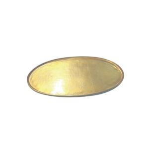 Bandeja para servir con acabado antiguo de cobre de aspecto elegante y resistente, textura martillada, forma redonda, flores de Metal, suministros de bandeja de diseñador - Product Image 6