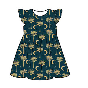 Vêtements d'été 100% Robes de bébé fille en coton Robes décontractées pour femmes Robe d'enfant tricotée à manches courtes, robe, motifs de bébé pour enfants - Product Image 6