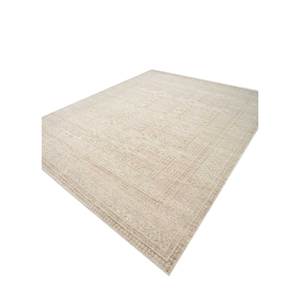 พรมขนสัตว์ถักมือ Erbe Ivory รุ่น AKWT-1123 ขนาด 9x12 ฟุต รูปทรงสี่เหลี่ยมผืนผ้า ลายเมดัลเลียนแบบแพทช์เวิร์ค สไตล์นามธรรม สำหรับห้องนั่งเล่นที่บ้าน - Product Image 2