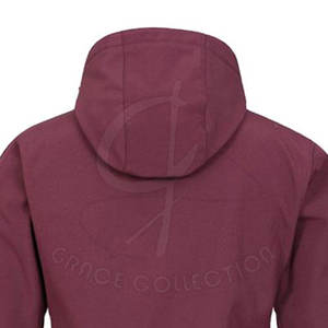 Chaquetas de tela de poliéster 100% más vendidas con capucha de manga larga parches personalizados carta piel de oveja técnica teñida lisa al por mayor - Product Image 6