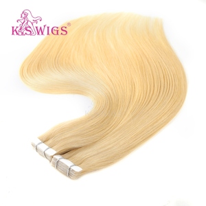 Extensiones de Cabello Humano Virgen Súper Suaves con Cinta Adhesiva, Cutícula Alineada, Trama de PU Sin Costuras, Puntas Gruesas Sin Desgarros, Adhesivo Seguro - Product Image 1