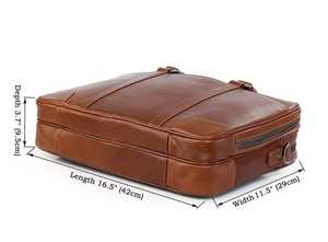 กระเป๋าธุรกิจส่งเอกสารสำหรับผู้ชายกระเป๋าเอกสารหนังใส่แล็ปท็อปของผู้ชายกระเป๋าธุรกิจสำนักงานความจุขนาดใหญ่โลโก้ตามสั่ง2025 - Product Image 2