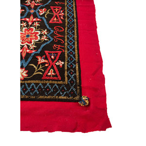 Alfombra de Lana Tejida Plana de Diseño Tradicional Nayaab en Rosa y Morado, Paem-774 - Product Image 4