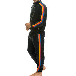 Ensemble de survêtement en nylon de haute qualité pour hommes 100% coton coupe-vent Logo sur mesure ensembles de brise-vent pour homme - Product Image 3