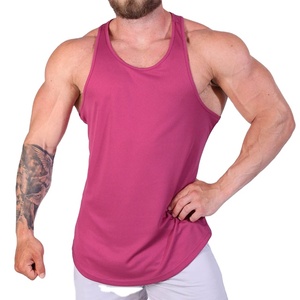 Custom Mesh Material Seamless Tank Top Men Knitted Jersey Breathable Running Sleeveless Athletic Sports <b>Stringer</b> Longline - Product Image 3