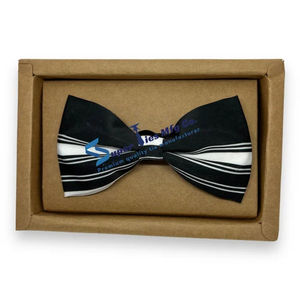 High Quality <b>Black</b> Printed <b>Bow</b> <b>Tie</b> for <b>Men</b> and Women Custom Manufacturer in India - Product Image 5