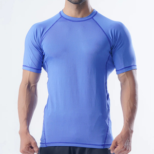 <b>Men</b> Quick Dry Workout <b>Compression</b> <b>Shirt</b> Polyester & Spandex <b>Compression</b> Gym Short Sleeve Training T-<b>Shirts</b> - Product Image 4