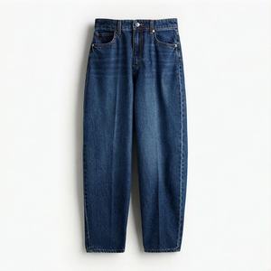 Jeans en denim taille haute pour femme, coupe décontractée, confortable, toutes saisons, élégant, couleur personnalisée, pantalon tendance - Product Image 1