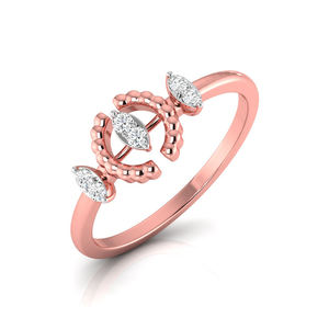 Anillo de diamante minimalista para mujer Diamante natural real en oro sólido de 14K/18K Regalo de joyería fina - Product Image 4