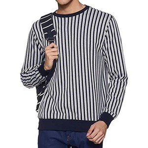Impression par sublimation, design rayé, sweat-shirts à capuche pour hommes, deux tons, personnalisés - Product Image 1