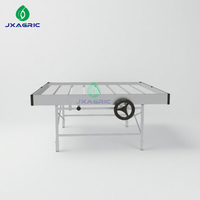 Système de table hydroponique à flux et reflux, banc roulant commercial pour la culture de semis et de légumes en serre