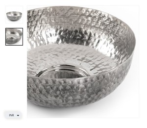 ชามโลหะสีทองแวววาวทันสมัยตั้งโต๊ะแบบร่วมสมัยหรูหรามีสไตล์ - Product Image 3