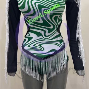 Justaucorps de majorette de qualité supérieure, élégant et confortable, avec logo personnalisé et manches longues, prix de gros par Zimvi Sports - Product Image 6