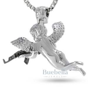 Collar con colgante de oro de Arcángel de Represalia con diseño de guerrero espiritual helado Colgantes y dijes de moissanita de hip hop en negrita - Product Image 5