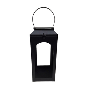 ชุดโคมไฟเหล็กพร้อมที่จับและหลังคาพับโคมไฟตั้งแคมป์คอลอร์สีดำสำหรับตกแต่งบ้านและงานแต่งงาน4ชิ้น - Product Image 1